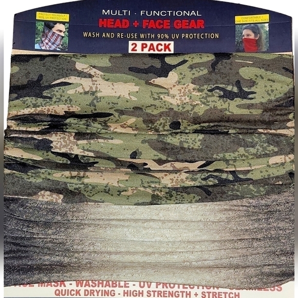 MULTI - FUNCTIONAL HEAD + FACE GEAR 2 pack NEW! - Picture 1 of 12
